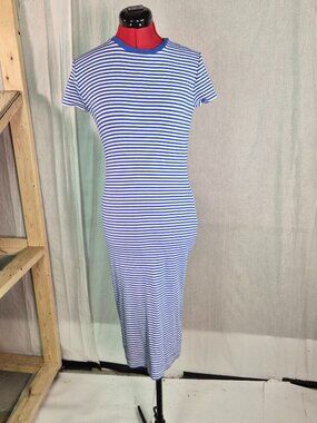 Polo Ralph Lauren Women's Striped T-Shirt Dress Size Small Blue White G168